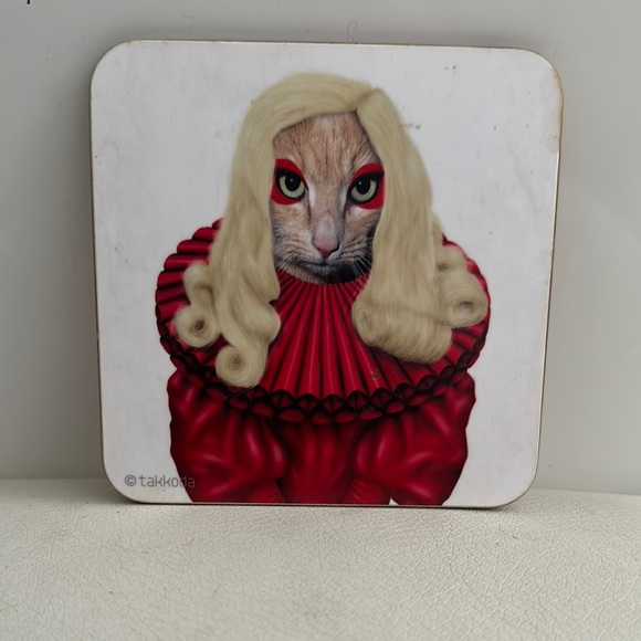 Lady Gaga Art Cat Coaster - Picture 1 of 3